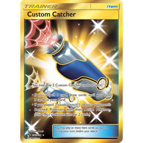 Custom Catcher 231/214 SM Lost Thunder Holo Full Art Secret Rare Trainer Pokemon Card NEAR MINT TCG