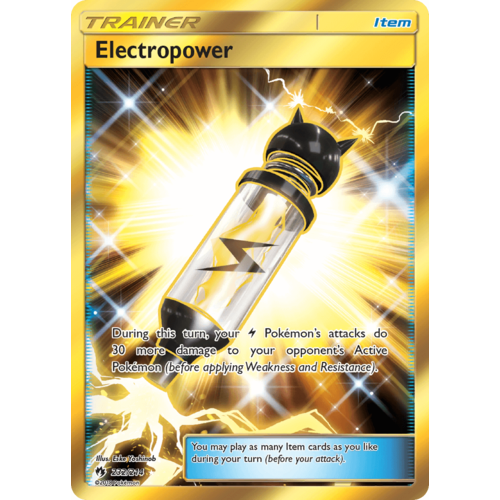 Electropower 232/214 SM Lost Thunder Holo Full Art Secret Rare Trainer Pokemon Card NEAR MINT TCG