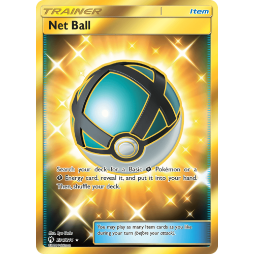 Net Ball 234/214 SM Lost Thunder Holo Full Art Secret Rare Trainer Pokemon Card NEAR MINT TCG