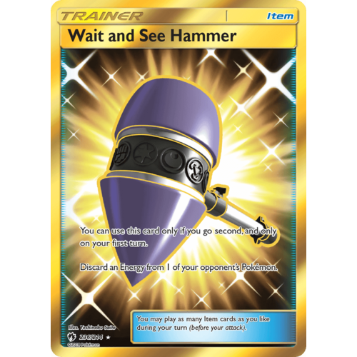 Wait and See Hammer 236/214 SM Lost Thunder Holo Full Art Secret Rare Trainer Pokemon Card NEAR MINT TCG