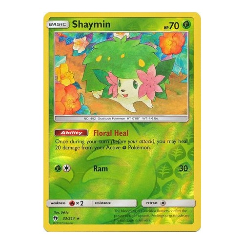 33//214 Pokemon Shaymin SM Lost Thunder Holo