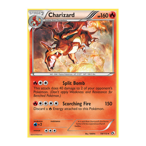 Charizard 19/113 BW Legendary Treasures Holo Rare Pokemon Card NEAR MINT TCG