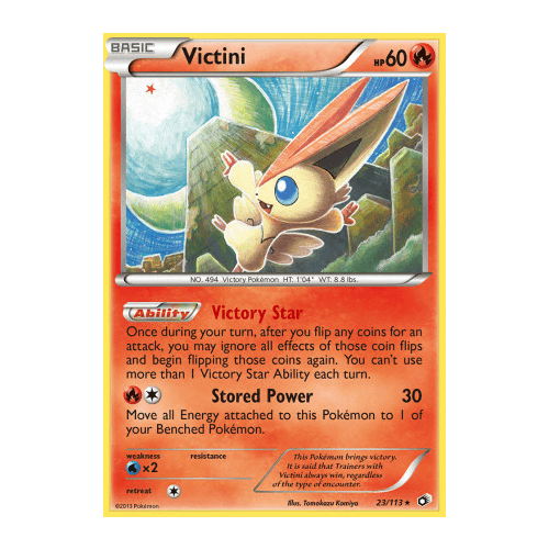 Victini 23/113 BW Legendary Treasures Holo Rare Pokemon Card NEAR MINT TCG