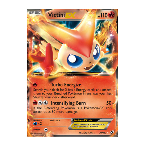 Victini EX 24/113 BW Legendary Treasures Holo Ultra Rare Pokemon Card NEAR MINT TCG