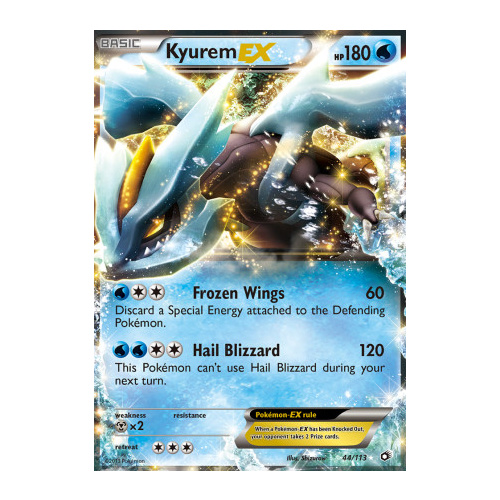 Kyurem EX 44/113 BW Legendary Treasures Holo Ultra Rare Pokemon Card NEAR MINT TCG