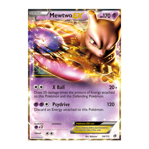 Mewtwo EX 54/113 BW Legendary Treasures Holo Ultra Rare Pokemon Card NEAR MINT TCG