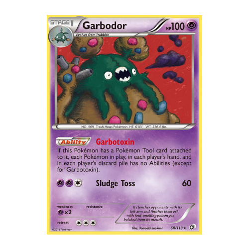 Garbodor 68/113 BW Legendary Treasures Holo Rare Pokemon Card NEAR MINT TCG