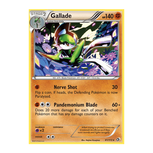 Gallade 81/113 BW Legendary Treasures Rare Pokemon Card NEAR MINT TCG