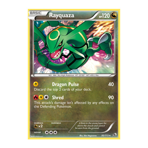 Rayquaza 93/113 BW Legendary Treasures Holo Rare Pokemon Card NEAR MINT TCG