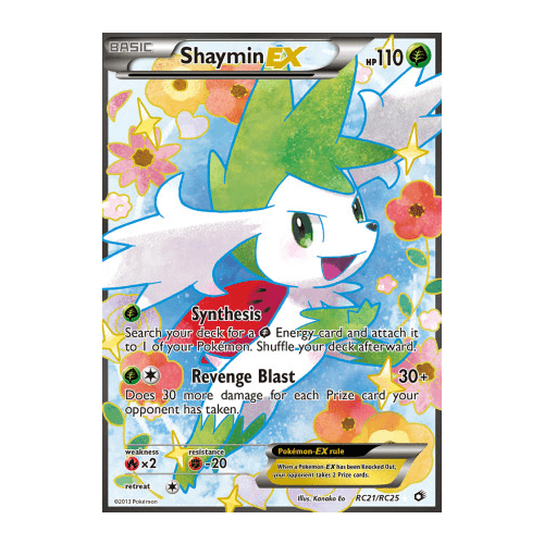 Shaymin EX RC21/RC25 BW Legendary Treasures Radiant Collection Holo Ultra Rare Pokemon Card NEAR MINT TCG