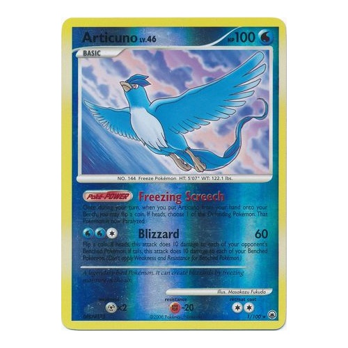 Articuno 1/100 DP Majestic Dawn Reverse Holo Rare Pokemon Card NEAR MINT TCG