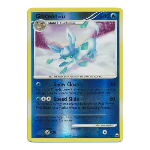 Glaceon 5/100 DP Majestic Dawn Reverse Holo Rare Pokemon Card NEAR MINT TCG