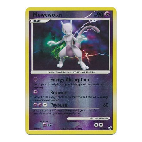 Mewtwo 9/100 DP Majestic Dawn Reverse Holo Rare Pokemon Card NEAR MINT TCG