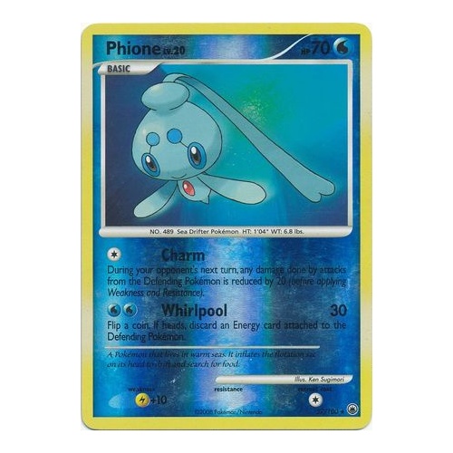 Phione 27/100  DP Majestic Dawn Reverse Holo Rare Pokemon Card NEAR MINT TCG