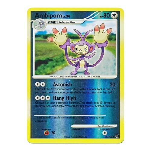 Ambipom 35/100 DP Majestic Dawn Reverse Holo Uncommon Pokemon Card NEAR MINT TCG