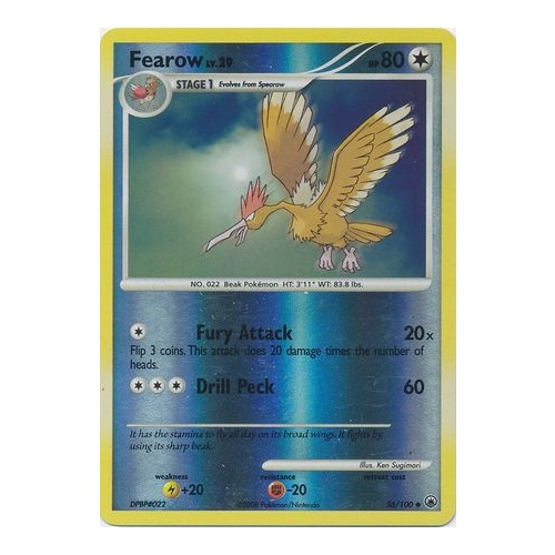 Fearow 36/100 DP Majestic Dawn Reverse Holo Uncommon Pokemon Card NEAR MINT TCG