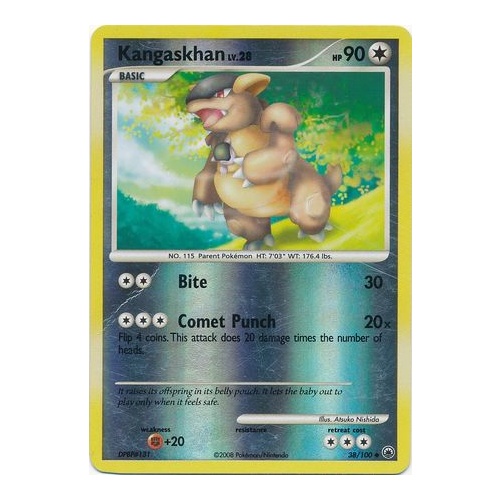 Kangaskhan 38/100 DP Majestic Dawn Reverse Holo Uncommon Pokemon Card NEAR MINT TCG