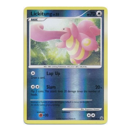 Lickitung 39/100 DP Majestic Dawn Reverse Holo Uncommon Pokemon Card NEAR MINT TCG