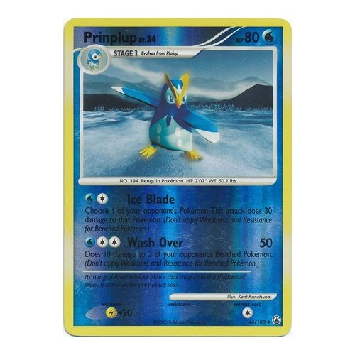 Prinplup 44/100 DP Majestic Dawn Reverse Holo Uncommon Pokemon Card NEAR MINT TCG