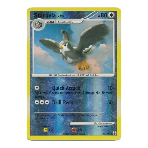 Staravia 47/100 DP Majestic Dawn Reverse Holo Uncommon Pokemon Card NEAR MINT TCG