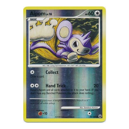 Aipom 50/100 DP Majestic Dawn Reverse Holo Common Pokemon Card NEAR MINT TCG