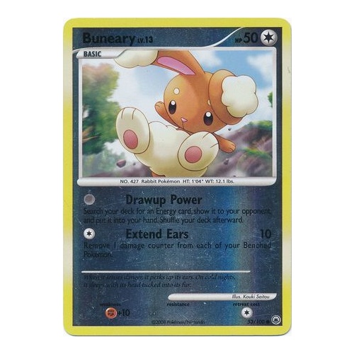 Buneary 53/100 DP Majestic Dawn Reverse Holo Common Pokemon Card NEAR MINT TCG