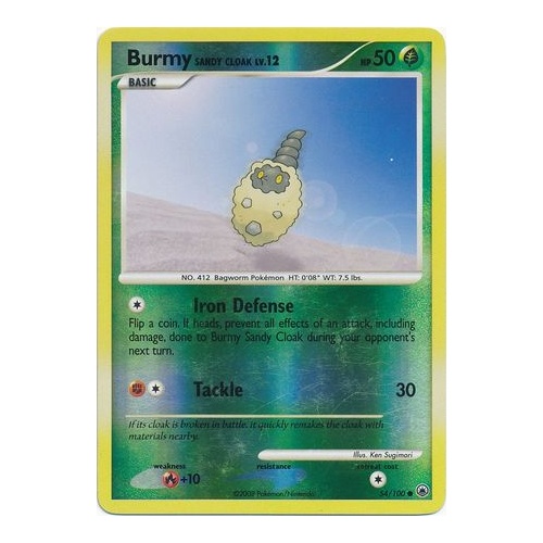 Burmy Sandy Cloak 54/100 DP Majestic Dawn Reverse Holo Common Pokemon Card NEAR MINT TCG