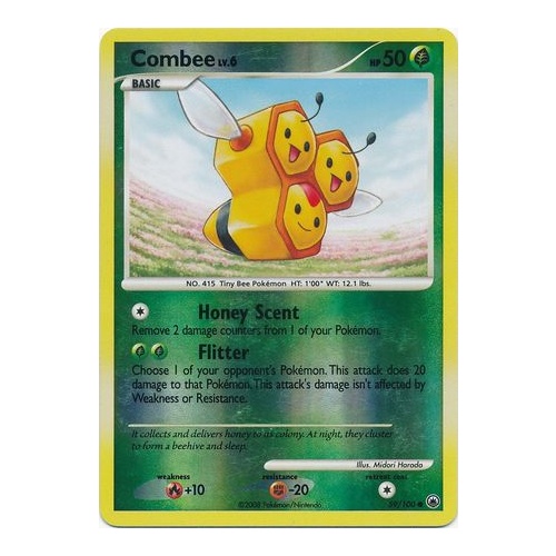 Combee 59/100 DP Majestic Dawn Reverse Holo Common Pokemon Card NEAR MINT TCG
