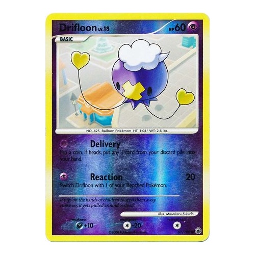 Drifloon 61/100 DP Majestic Dawn Reverse Holo Common Pokemon Card NEAR MINT TCG