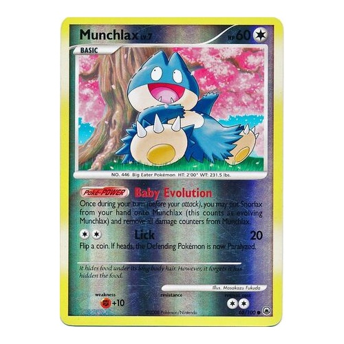 Munchlax 68/100 DP Majestic Dawn Reverse Holo Common Pokemon Card NEAR MINT TCG