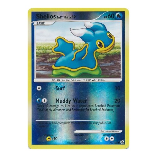 Shellos East Sea 73/100 DP Majestic Dawn Reverse Holo Common Pokemon Card NEAR MINT TCG