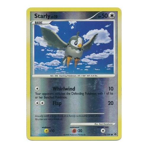 Starly 75/100 DP Majestic Dawn Reverse Holo Common Pokemon Card NEAR MINT TCG