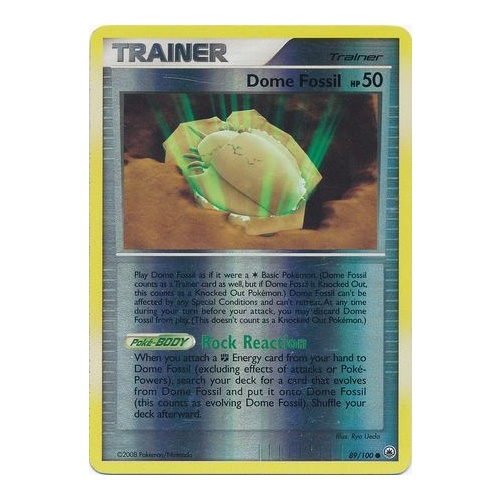 Dome Fossil 89/100 DP Majestic Dawn Reverse Holo Common Trainer Pokemon Card NEAR MINT TCG