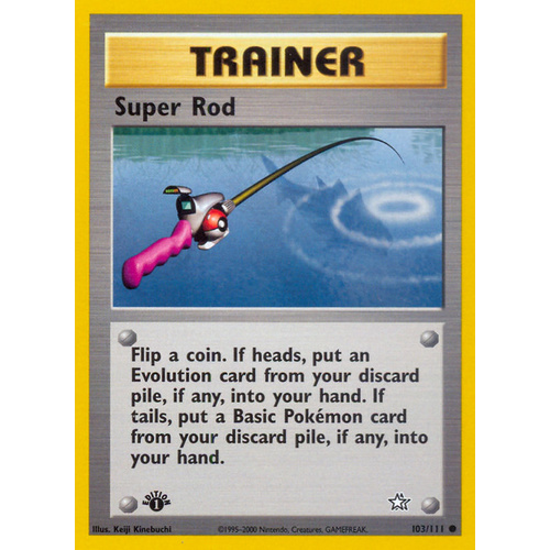 Pokemon Neo Genesis Common Card #103//111 Super Rod