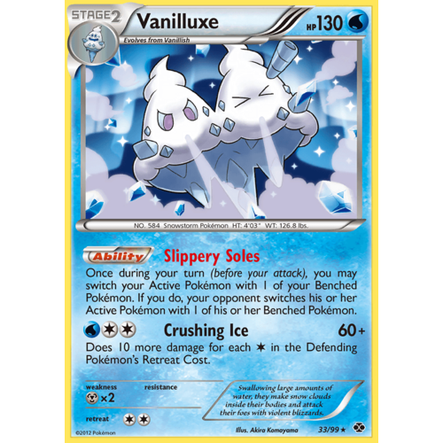 Vanilluxe 33/99 BW Next Destinies Holo Rare Pokemon Card NEAR MINT TCG