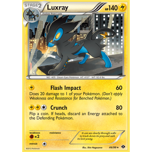 Luxray 46/99 BW Next Destinies Holo Rare Pokemon Card NEAR MINT TCG