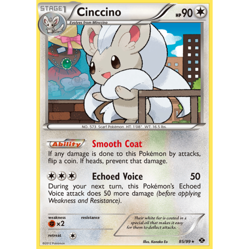 Cinccino 85/99 BW Next Destinies Holo Rare Pokemon Card NEAR MINT TCG