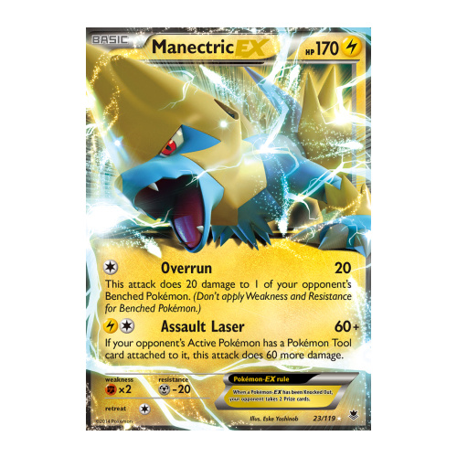 Manectric EX 23/119 XY Phantom Forces Holo Ultra Rare Pokemon Card NEAR MINT TCG