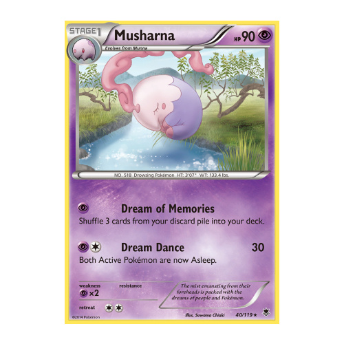 Musharna 40/119 XY Phantom Forces Rare Pokemon Card NEAR MINT TCG