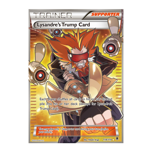 Lysandre's Trump Card 118/119 XY Phantom Forces Holo Ultra Rare Full Art Pokemon Card NEAR MINT TCG