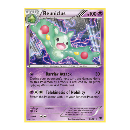Reuniclus 44/101 BW Plasma Blast Rare Pokemon Card NEAR MINT TCG