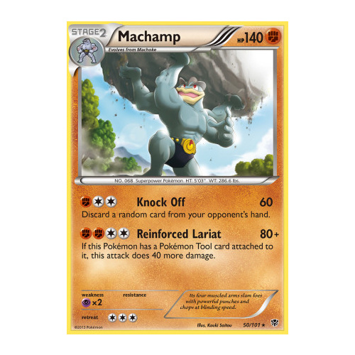 Machamp 50/101 BW Plasma Blast Rare Pokemon Card NEAR MINT TCG