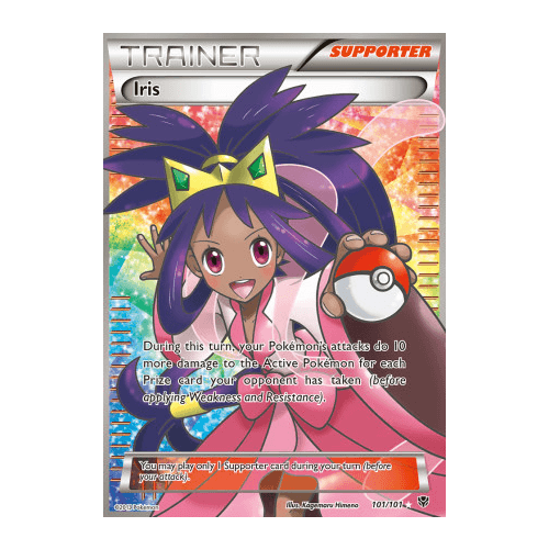 Iris 101//101 Plasma Blast Rare Ultra Mint Pokemon Card