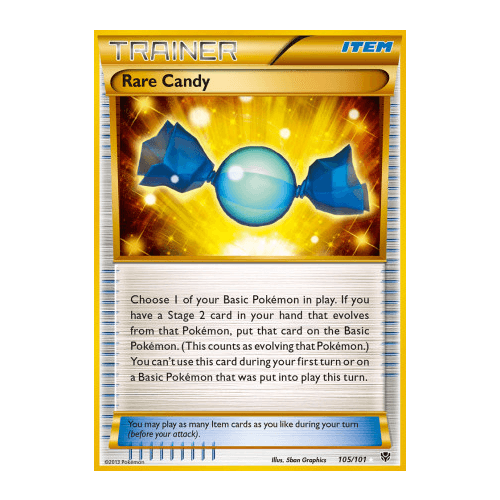 Rare Candy 105/101 BW Plasma Blast Holo Secret Rare Trainer Pokemon Card NEAR MINT TCG