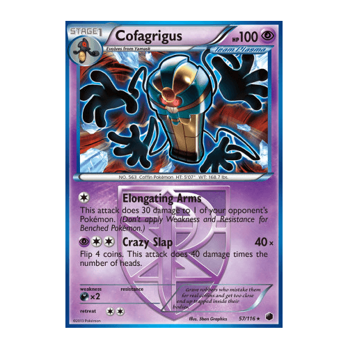 Cofagrigus 57/116 BW Plasma Freeze Rare Pokemon Card NEAR MINT TCG