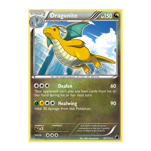 Dragonite 83/116 BW Plasma Freeze Holo Rare Pokemon Card NEAR MINT TCG