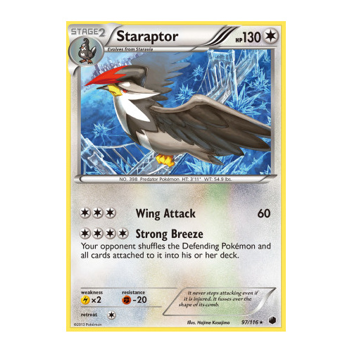 Staraptor 97/116 BW Plasma Freeze Rare Pokemon Card NEAR MINT TCG