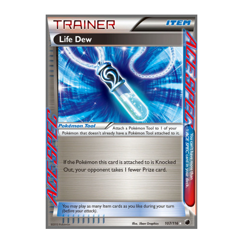 Life Dew 107/116 BW Plasma Freeze Holo Rare Trainer Pokemon Card NEAR MINT TCG