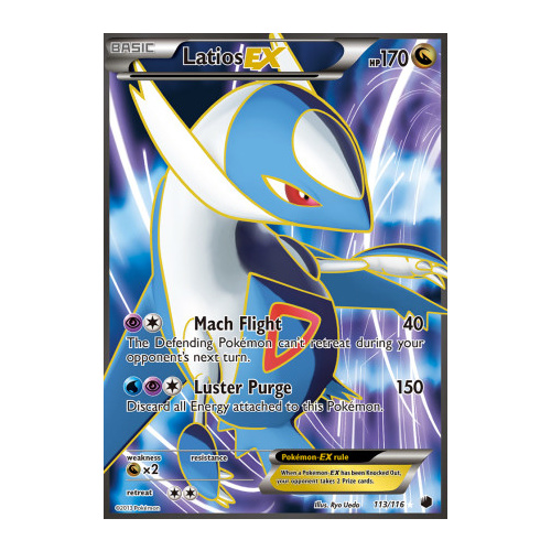 Latios EX 113/116 BW Plasma Freeze Holo Full Art Ultra Rare Pokemon Card NEAR MINT TCG