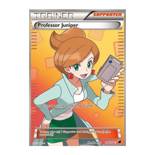 Professor Juniper 116/116 BW Plasma Freeze Holo Full Art Ultra Rare Pokemon Card NEAR MINT TCG